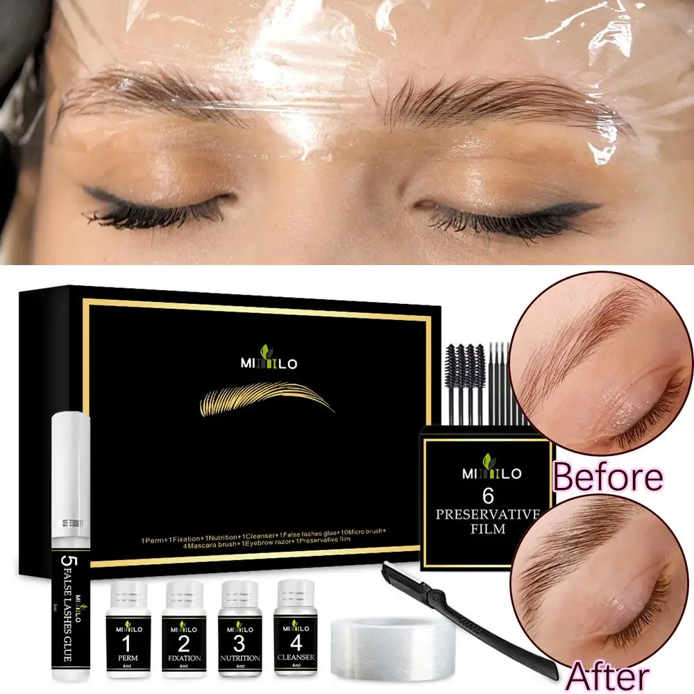 

1Set Brow Eyelash Lamination Kit Eyelash Perming Safe Brow Lift 3D Effect Protable Travel Kit Professional Beauty Salon Home Use