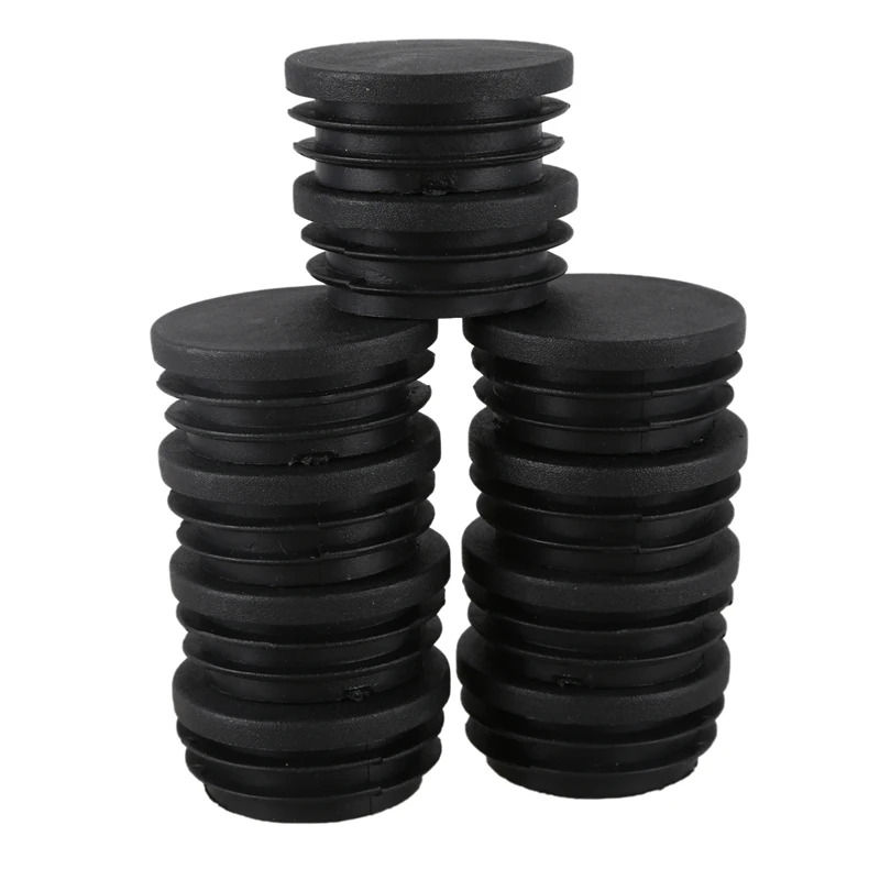 10 х черные пластиковые 38 мм Диаметр круглые трубки вставки крышки|Уплотнения