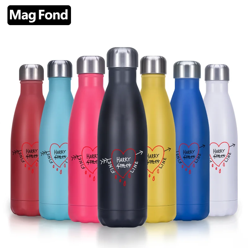 Стиль Гарри 500 мл бутылка для воды из нержавеющей стали двухслойная вакуумная