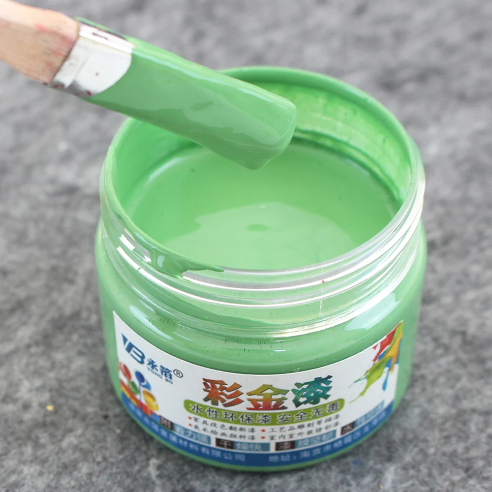 Светильник зеленая краска 100 г Экологически чистая на водной основе мебель
