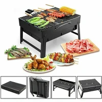mini pocket bbq grill portable stainless steel bbq grill folding bbq grill barbecue accessories for home park use new arrival