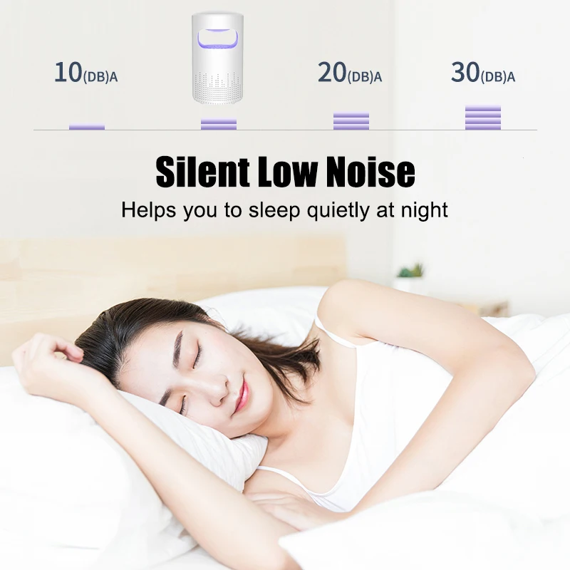 

Hot Mosquito Killer Lamp LED Light Trap USB Charging Low Noise for Home Bedroom D6