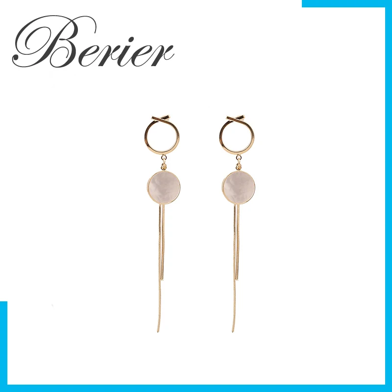 

Серьги-кольца женские с жемчугом и кисточками, в богемном стиле