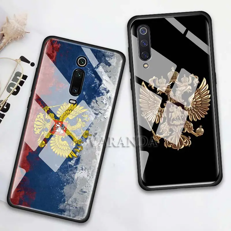 Чехол с гербом оружия российским флагом для Xiaomi Redmi K20 Note 6 7 8 Pro Mi A3 CC9 CC9E закаленное