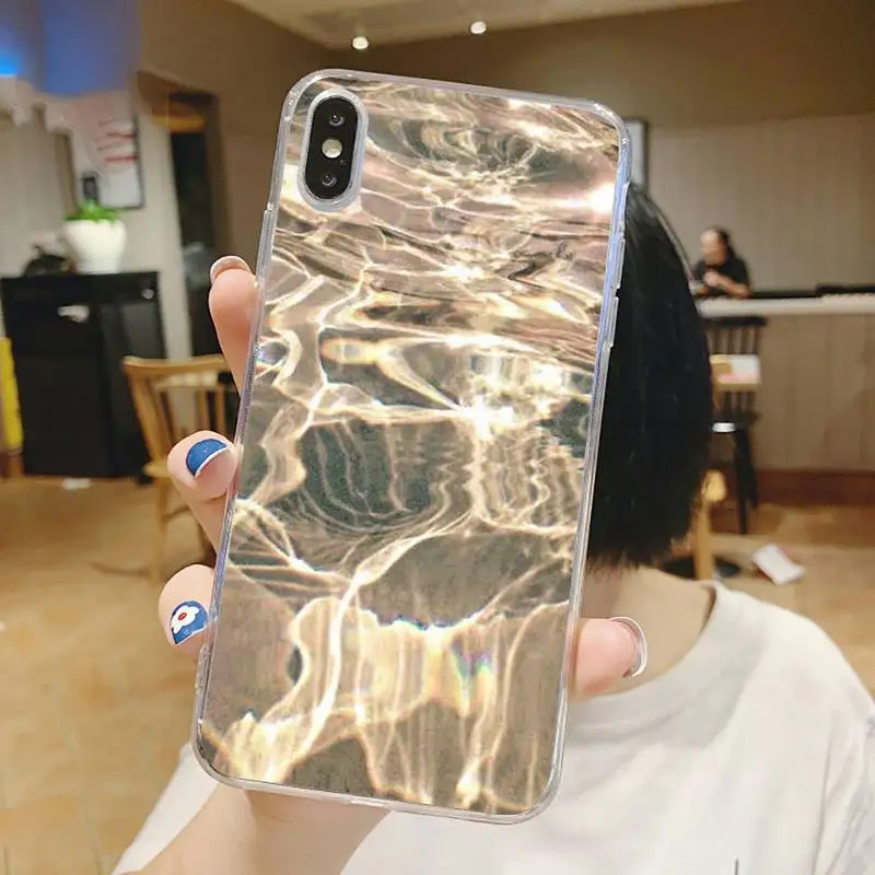 

Sea waves pattern Phone Case Transparent for iPhone 6 7 8 11 12 s mini pro X XS XR MAX Plus