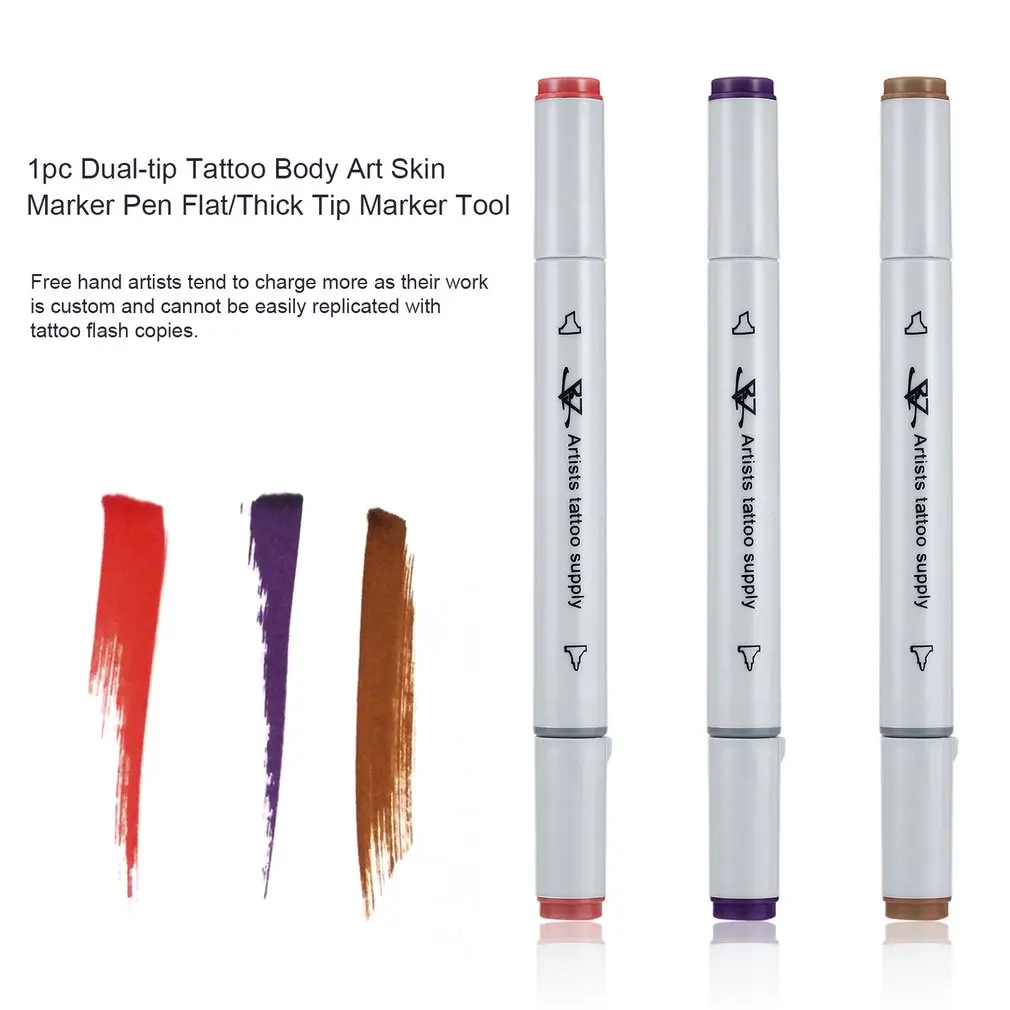 Татуировочные чернила с двойным наконечником боди арт пирсинг маркер для кожи