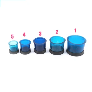 5 комплектов стоматологических лабораторных материалов, силиконовые инвестиционные кольца, пластиковая черная основа и синие кольца, как показано на рисунке