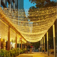 20m 200 led string lights outdoor lamp fairy lights waterproof decoration for patio yard garden holiday wedding party
