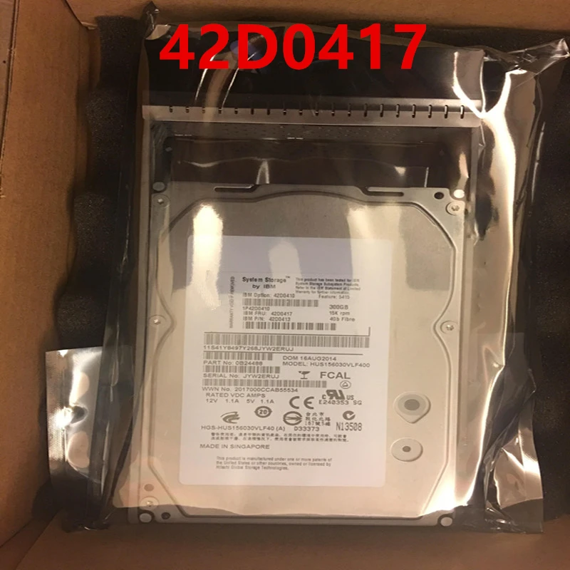 

Оригинальный Новый HDD для IBM DS4700 300 ГБ 3,5 "FC 16 Мб 15000 об/мин для внутреннего жесткого диска для сервера HDD для 42D0417 42D0410 42D0413