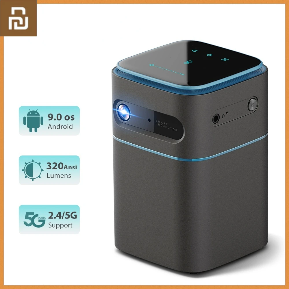 

Мини-проектор Youpin 2K 4K, карманный проектор DLP, Pico, Android 9,0, wi-fi, TV, DLP, видео, портативный проектор для дома и улицы, смартфон, проектор