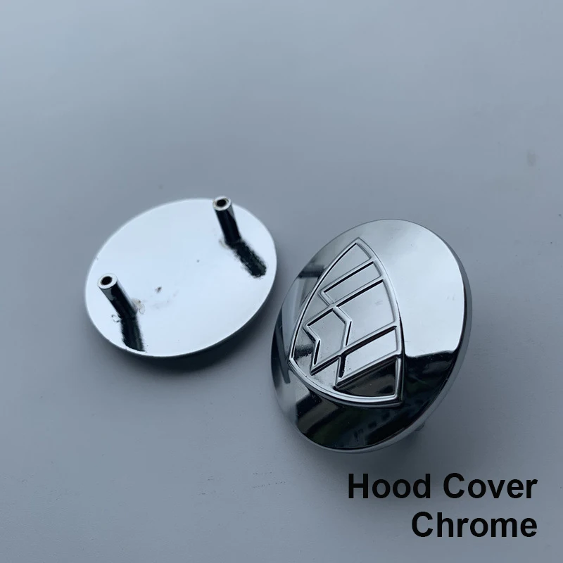 Hood Chrome 41mm Круглый значок эмблемы для Maybach S320L S400 S500 S600 S680 автомобильный Стайлинг рулевое колесо Центральная наклейка крышка капота лого с булавками - Цвет: Hood Chrome 41mm