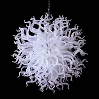 latest murano blown glass chandelier round 100 handmade white glass chandelier for sale
