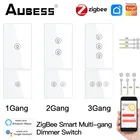 Умный регулятор света Aubess ZigBee, многокнопочный переключатель света с независимым управлением, работает с приложением Alexa Google Home на 123 клавиши