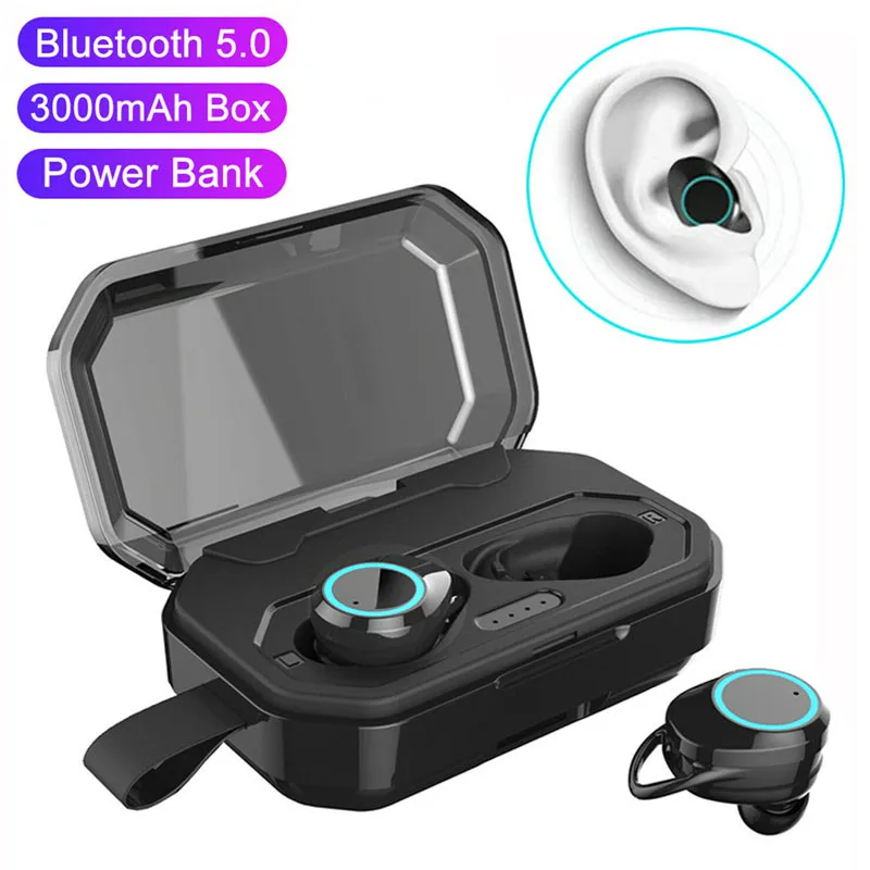 

Earphones Wireless Mini In Ear Touch Control Headset Sport Handsfree Noise Isolation Earbuds with Mic Universal