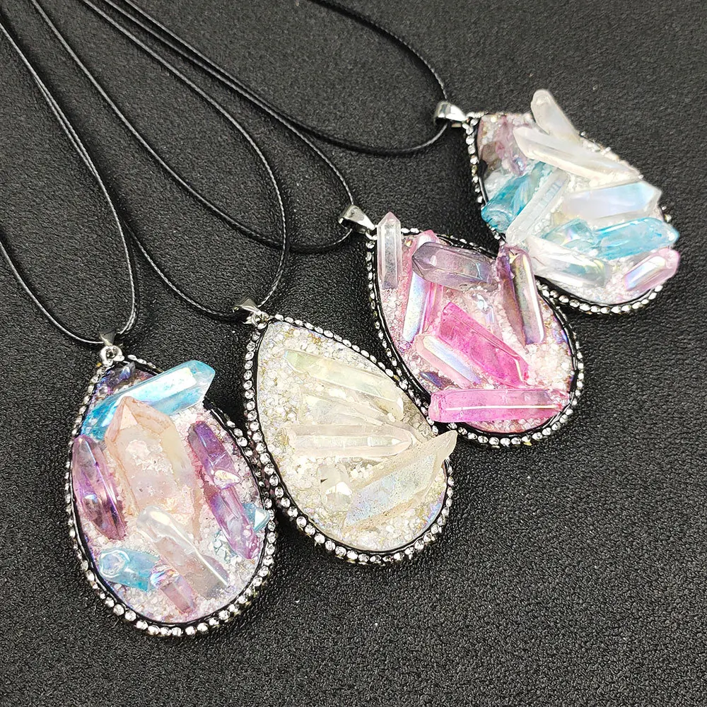 Природной руды подвески для женщин мужчин ювелирные изделия цепочка с подвеской