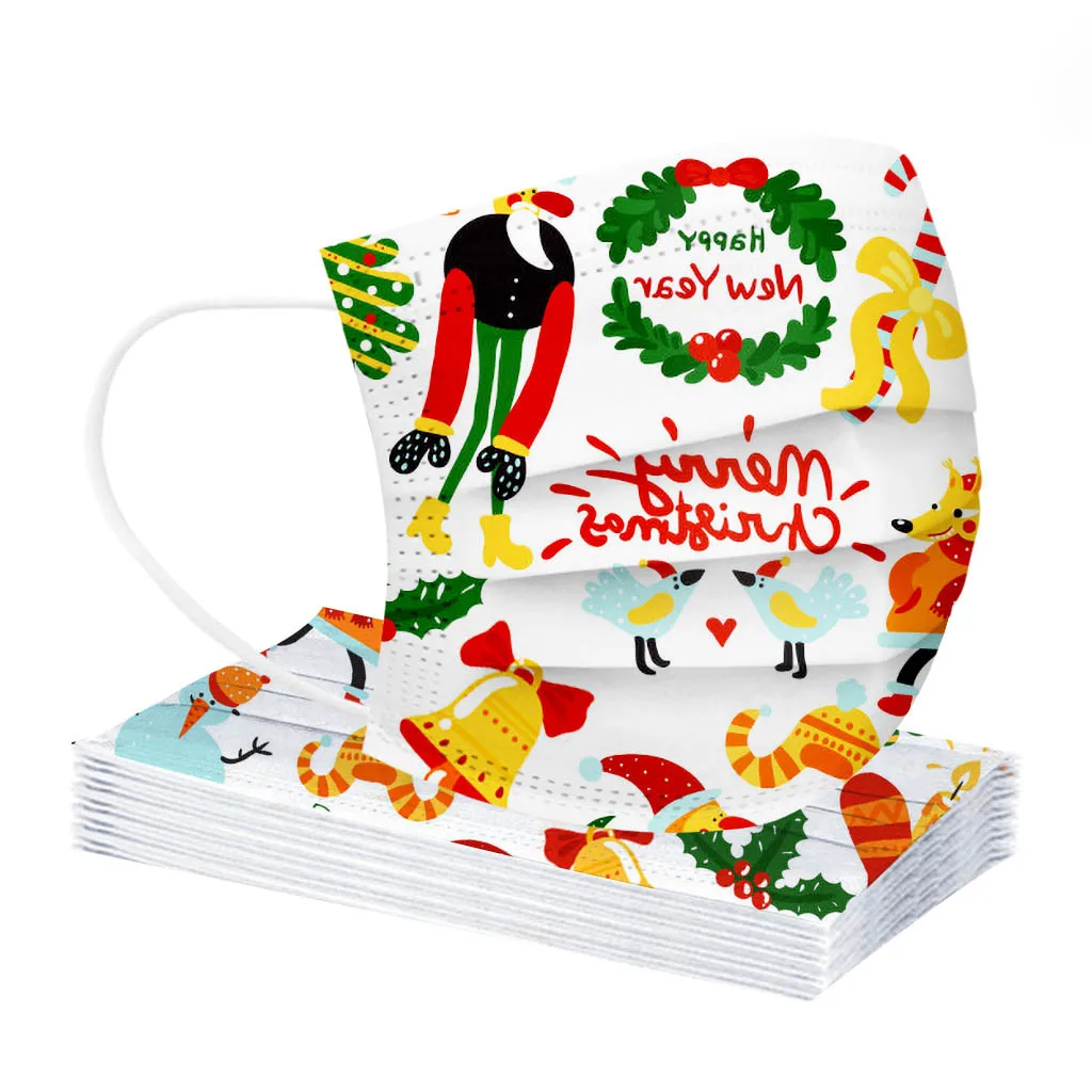 50 шт. разноцветная Пылезащитная маска для детей на Хэллоуин | Детская одежда и