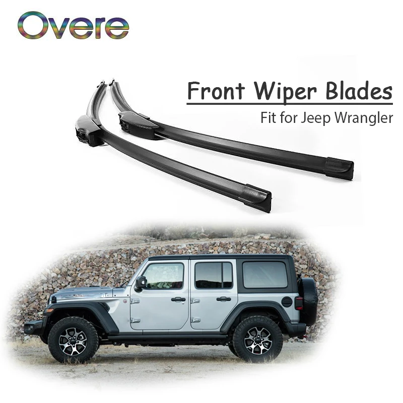 

Overe 1 Набор Резиновых автомобильных передних стеклоочистителей для Jeep Wrangler JR 2015 -2007 Jeep оригинальные сменные аксессуары