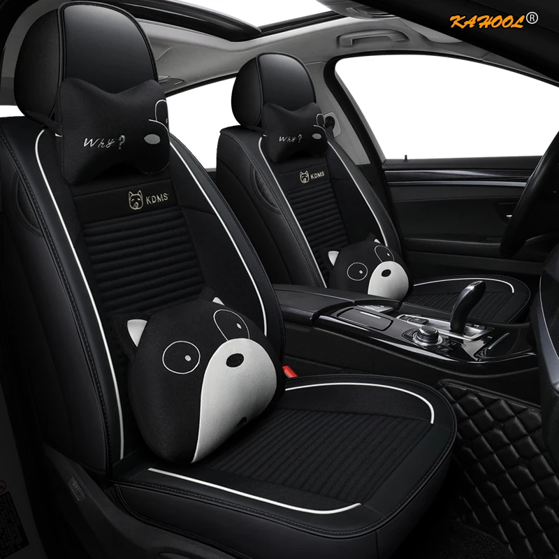 Льняные Чехлы для автомобильных сидений KAHOOL audi a6 4f a4 a3 a5 q3 q5 q2 lada xray mitsubishi pajero skoda