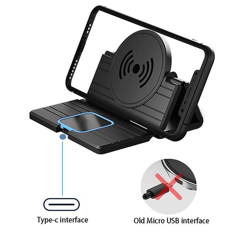 15 Вт силиконовый беспроводной автомобильный телефон зарядное устройство