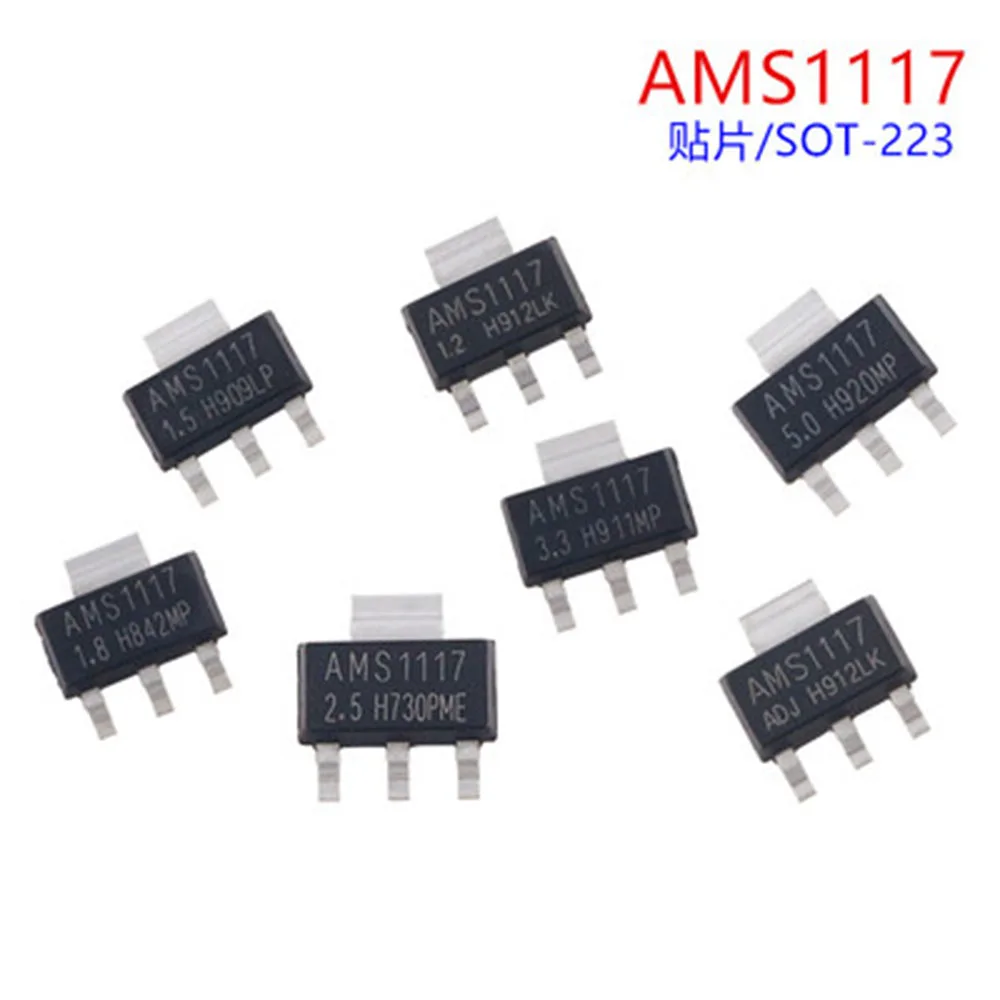 

AMS1117 series AMS1117-3.3V AMS1117-ADJ AMS1117-1.8V AMS1117-1.2V AMS1117-5.0V AMS1117-3.3 AMS1117-5.0 Stable voltage power chip