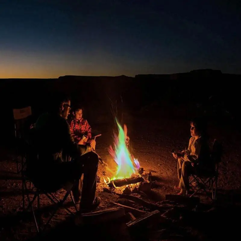 Mystical Fire Magic Colorful Flames Bonfire Sachets Fireplace Powder Pit Patio Outdoor Camping Hiking Lighting Tools | Дом и сад