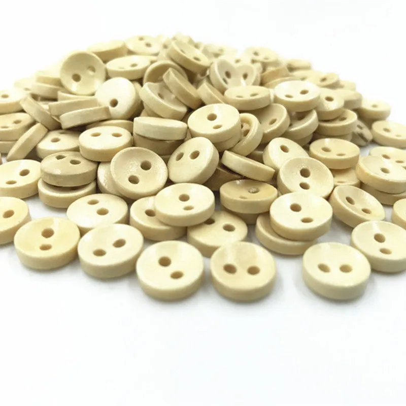 200 шт. деревянные пуговицы с двумя отверстиями 10 мм | Дом и сад
