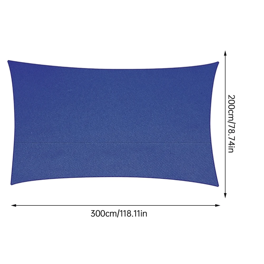

Sun Shade Sail Rectangular UV Block Waterproof Oxford Cloth Patio Canopy With Rope Red/Blue/Beige UV Rectangular Sunshade Awning