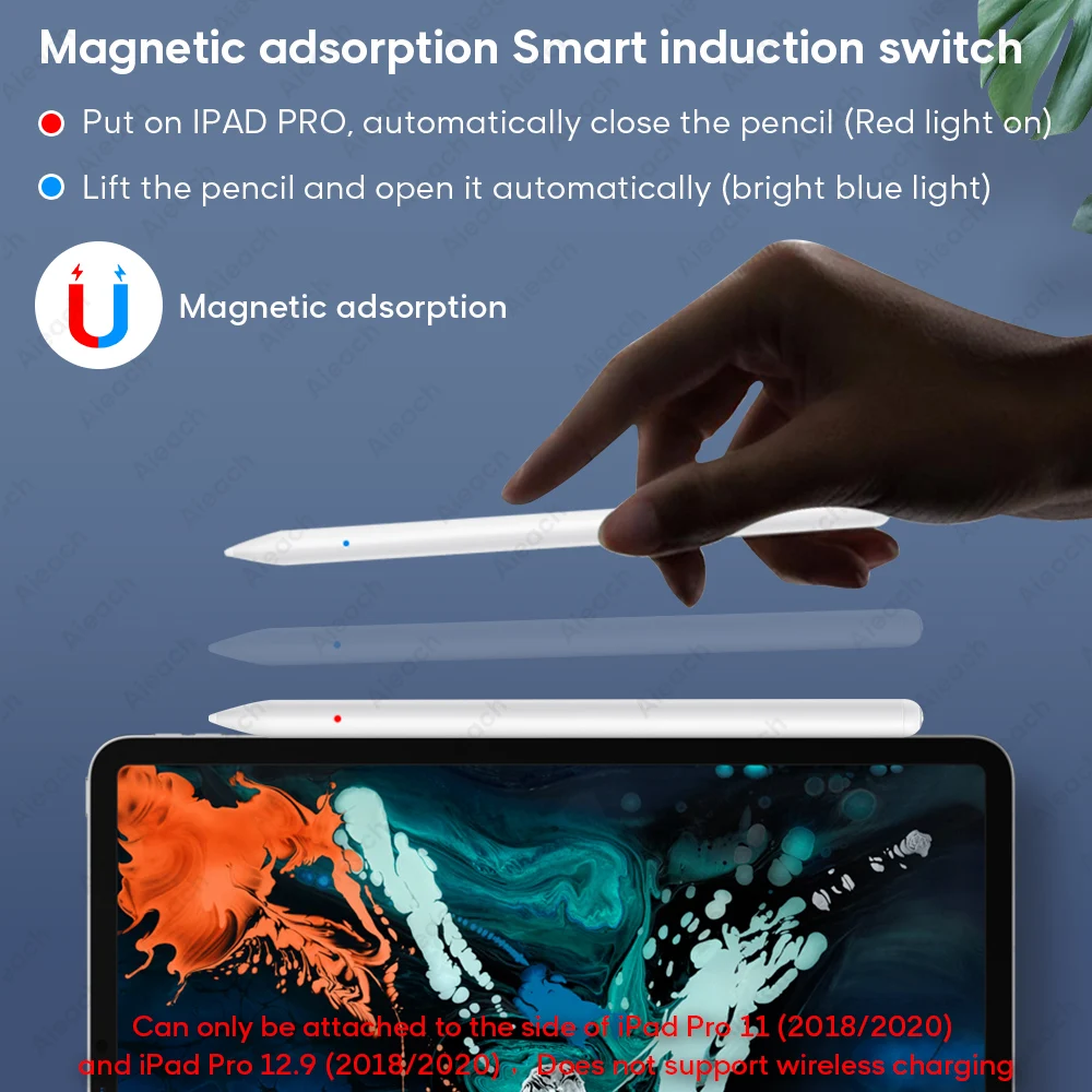 Voor ApplePotlood 2 стилус для Ipad ручка Pro11 12 9 2020 2018 2019 6th 7th Mini5 Air 3 выполнены ладони Afwijzing