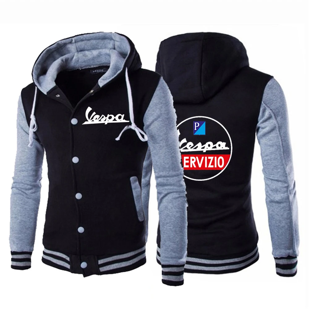 

2021 VESPA Autumn Men's Motors Jackets Designer Hoodie Uniform Casual Unisex Baseball Coat Sport Cotton Sweatshirt Sweatshirt