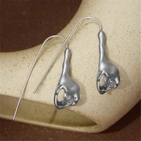 irregular metal portrait air bubbles ears hang europe united states temperament hip hop punk exaggerated earrings ms jewelry
