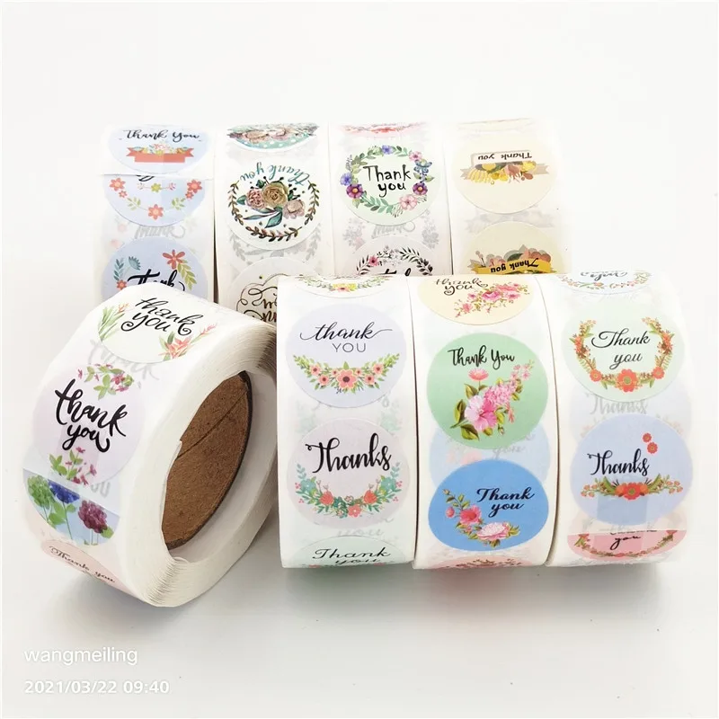 

Scrapbook 1inch 500Pcs Sealing Labels Stickers For Party DIY Packaging Stationery Stickers Business Packaging Gift Decoration