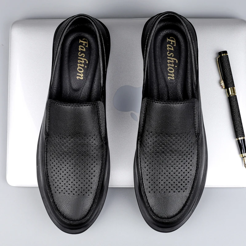 

New fashion men's casual leather shoes, outdoor youth leather dress shoes, classic retro business shoes, men's banquet shoes