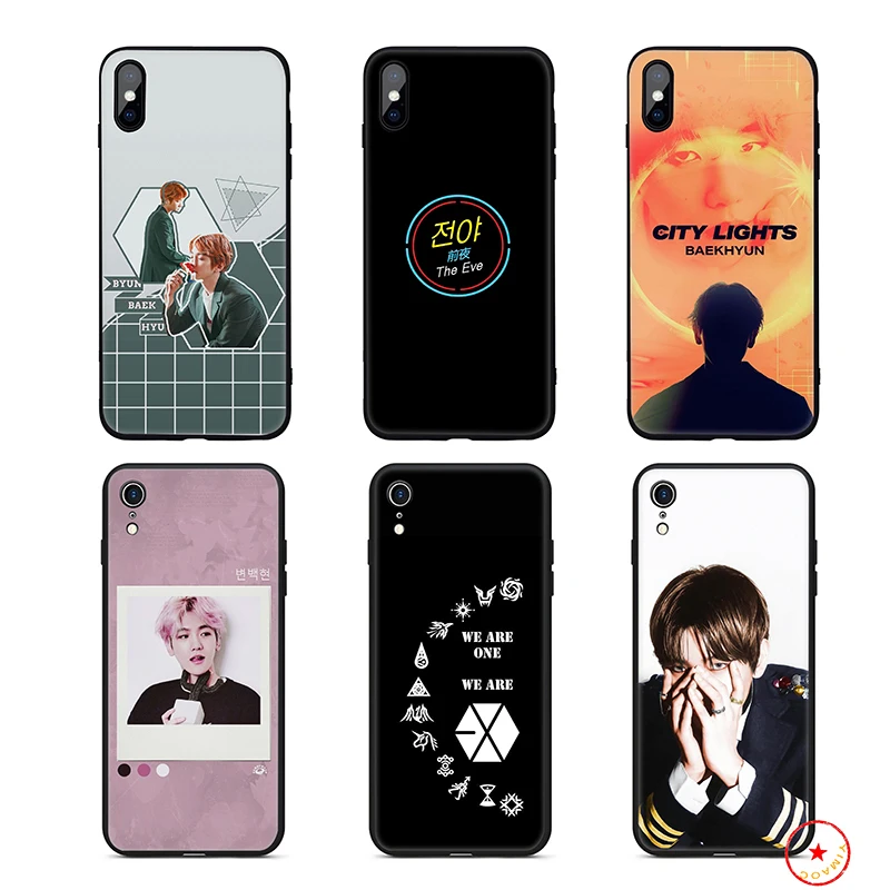 Baekhyun Exo Soft Silicone Phone Case for iPhone 11 Pro Xs Max X or 10 8 7 6 6S Plus 5 5S SE Xr 7Plus Cover |