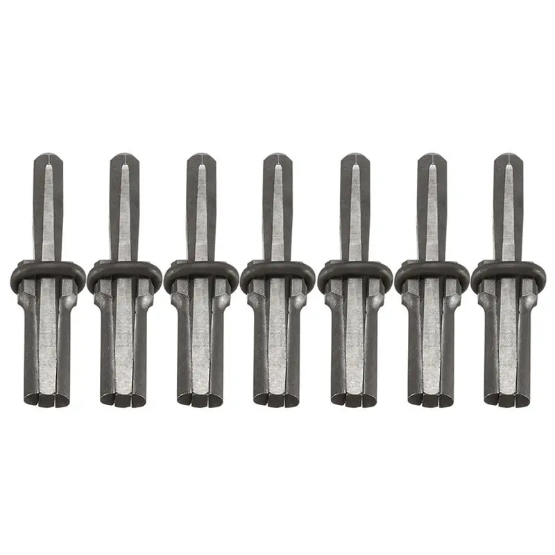

Promotion! 7 Set New Stone Splitter 9/16in Metal Plug Wedges and Feathers Shims Concrete Rock Splitters Hand Tool