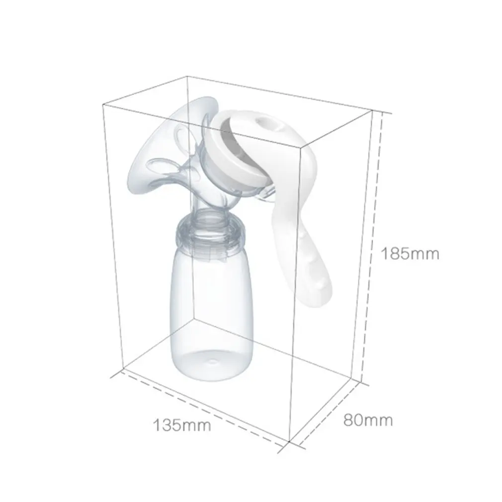 

150ml Adjustable Manual Breast Pump Nipple Suction Feeding Milk Bottles Adjustable Manual Breast Pump Nipple Suction