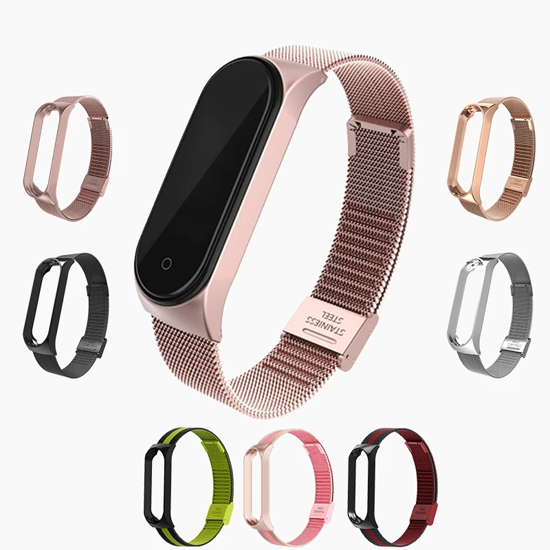 Mi band 4 металлический ремешок для Xiaomi mi Band 4 браслет Безвинтовой Xiaomi mi Band 4 браслет Correa Xio mi Band 4 браслет на запястье из стали
