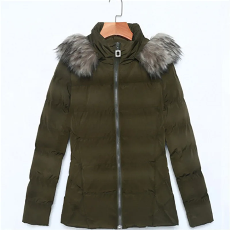 

Winter coat women caramel M-4XL plus size detachable fur hooded parkas 2020 new Korean short slim red down cotton jackets LD1362