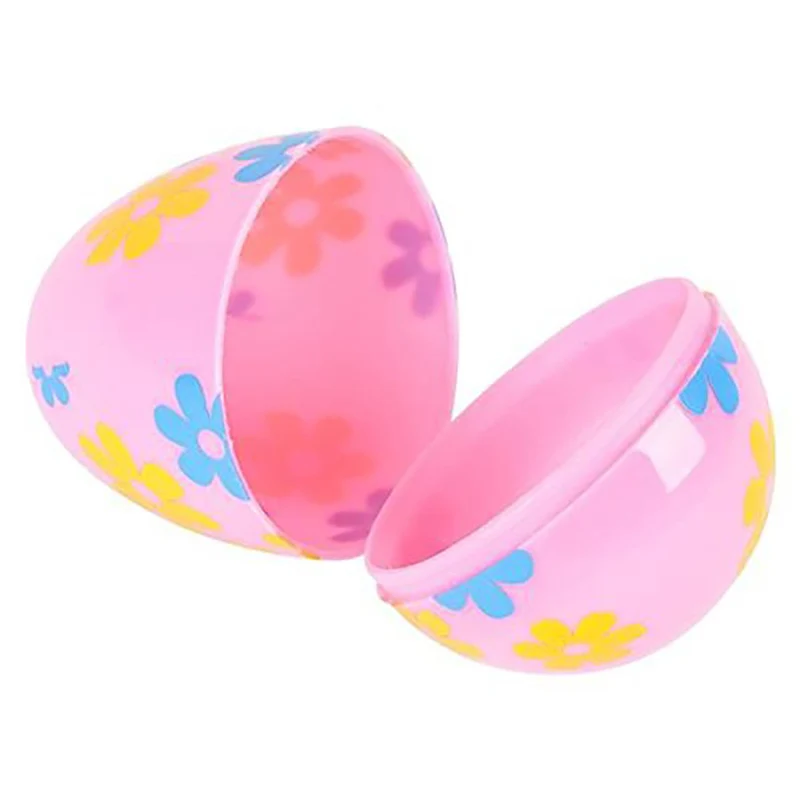 

12 PCS Children Printed Pastel Plastic Easter Eggs Assorted Eggs Hunt Party Children DIY Educational Surprise Colorful Children