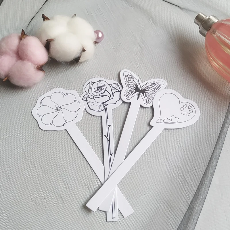 100 шт. модный тестер для парфюма в форме цветка полоски карт|Благовония и