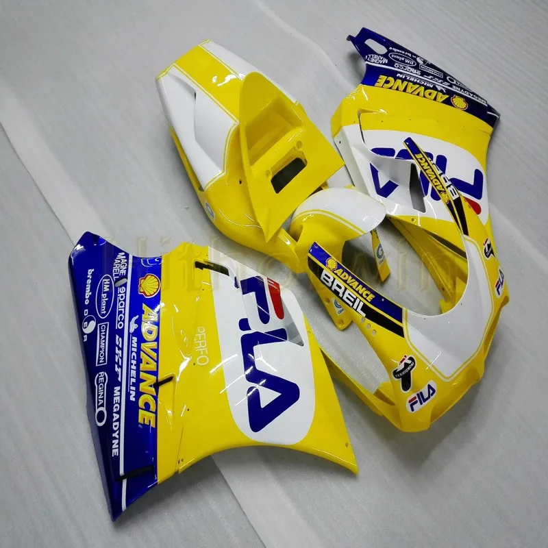 Болты + Пользовательские желтые белые мотоботы на одно изделие для 748 916 996 1996 1997 1998