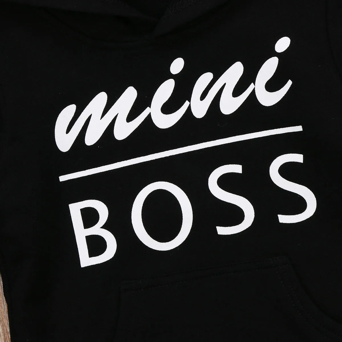 Детский свитшот с капюшоном и надписью Boss | Мать ребенок