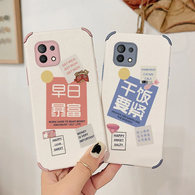 

Get Rich Phone Case For Xiaomi Mi 11 11lite 11Ultra 11i 10T 10TPro 10TLite 10 10S lite Pro Poco F2 X2 F3 Pro Lambskin Cover