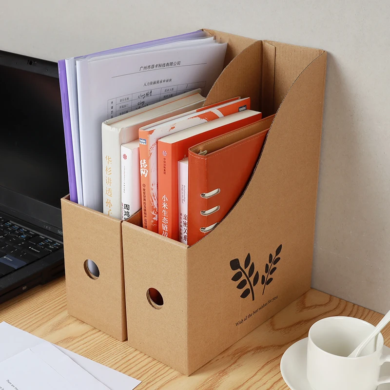 Складная папка для файлов с листьями коробка хранения гофрированной бумаги