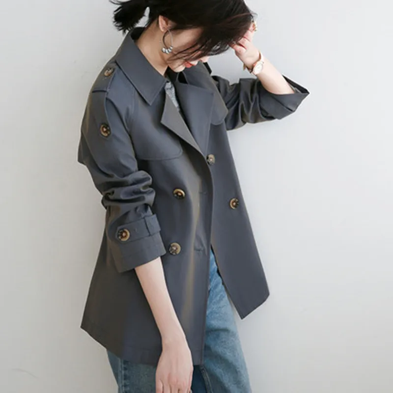 Женская ветровка в новом стиле на осень и зиму короткая куртка маленького