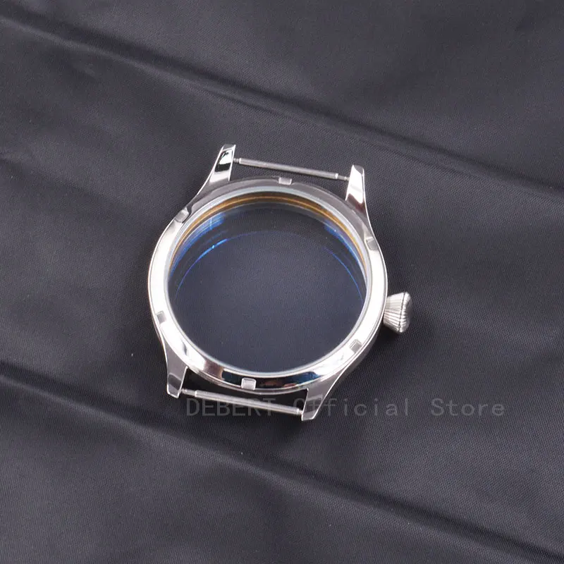 

Watch Case 44mm 316L Stainless Steel Case Sterile Case Watch Shell Kit ETA 6497 6498 Seagull St3600 Hand Winding Movement