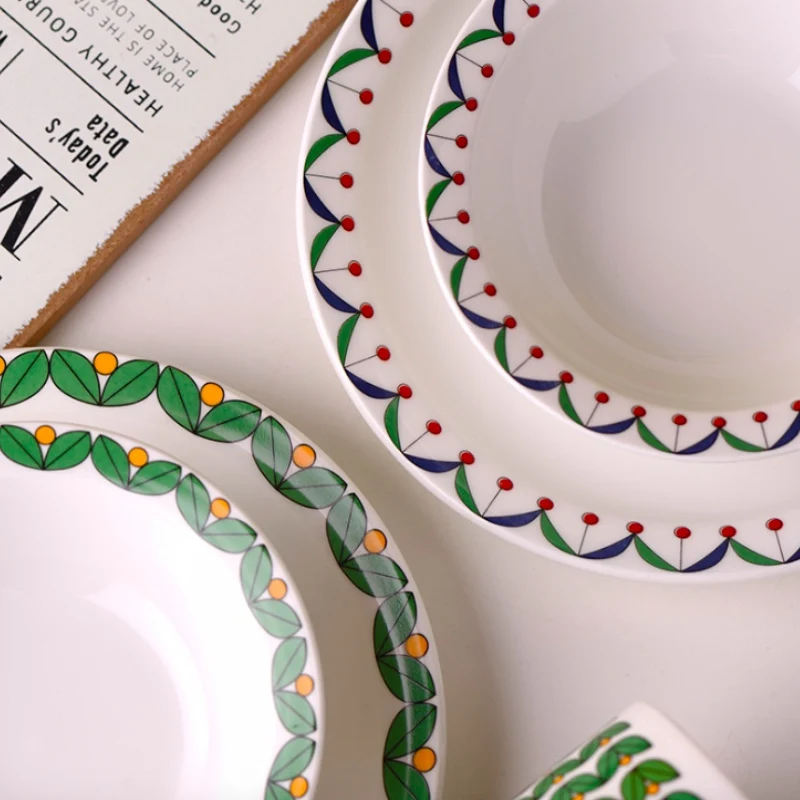 Тарелка для салата Ужин Блюдо мультфильм шаблон тарелки стейков домашний