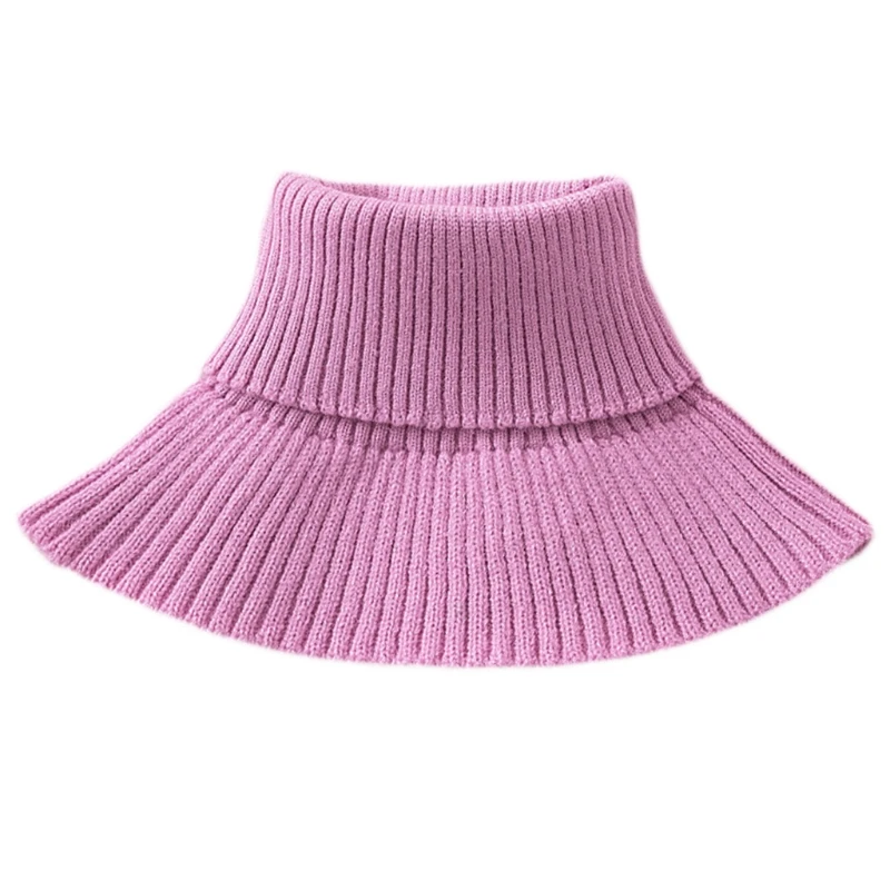 

Ribbed Knit Fake Collar Winter Detachable Sweater Turtleneck Dickey Neck Warmer 83XF