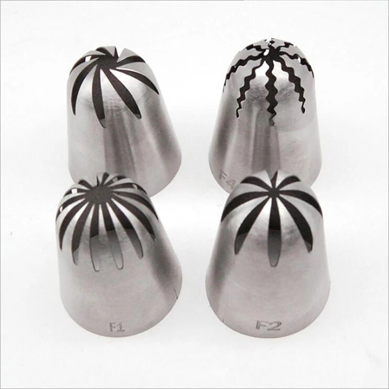 4 шт. русские негабаритные из нержавеющей стали эмаль рот Цветочные насадки пирог