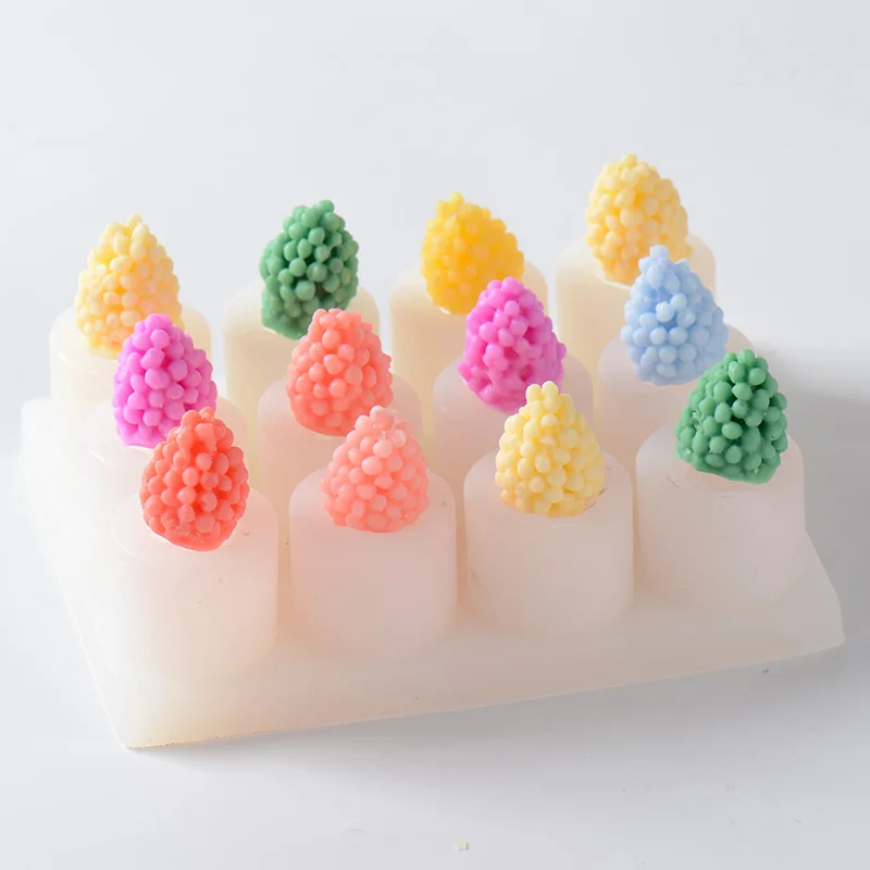 

Silicone Candle Molds Mulberry Fruit Scented Candle Mould Handmade Soap Cake Making Tool