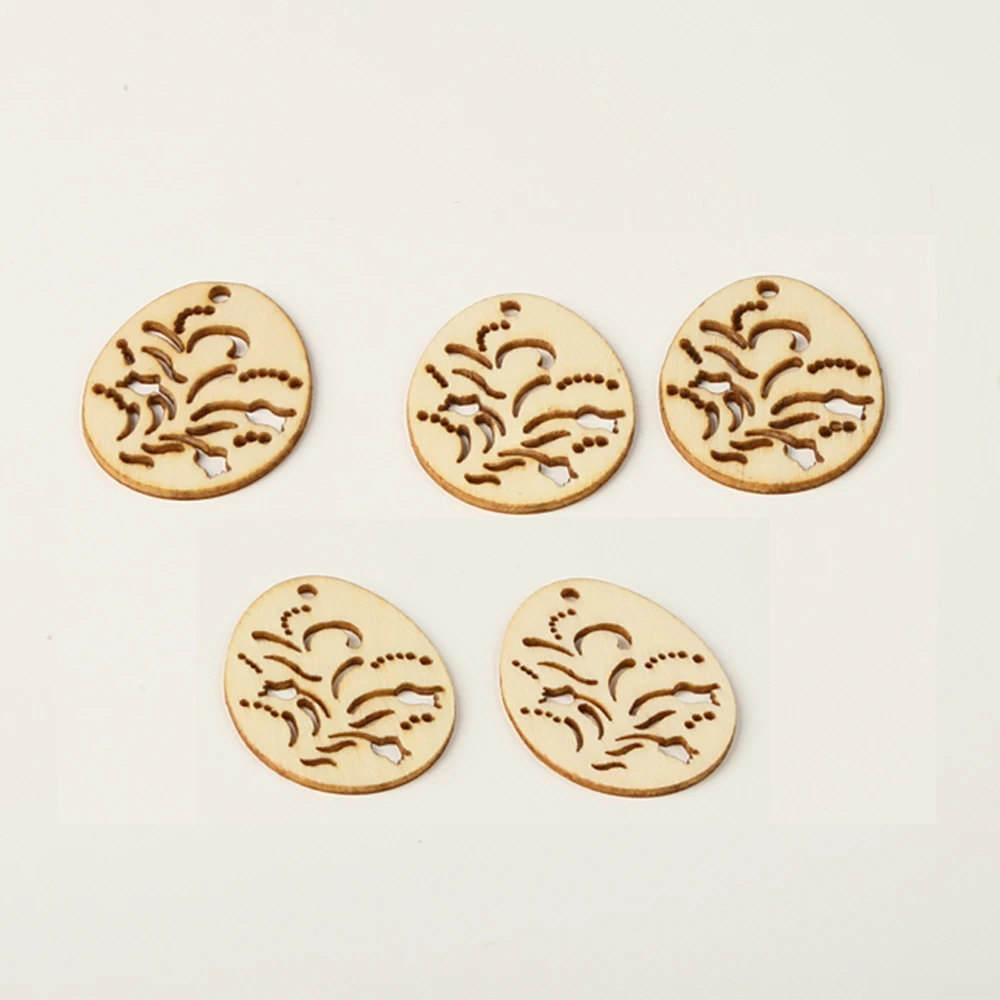 50 шт. Мультяшные деревянные пасхальные милые ремесленные украшения DIY вечерние